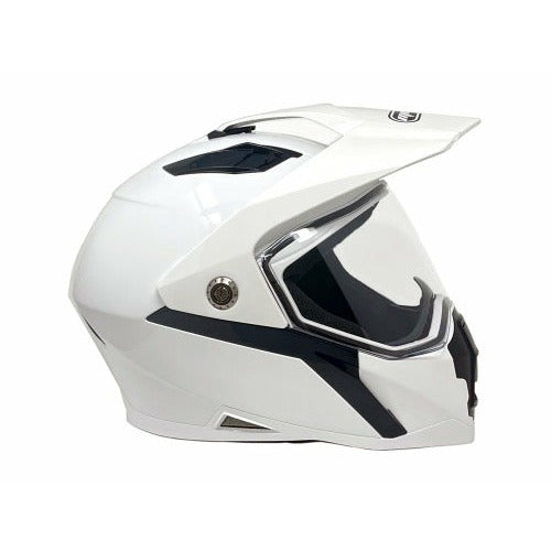 Full Face MMG Helmet. Model Storm. Color: Shiny WHITE. *DOT APPROVED*