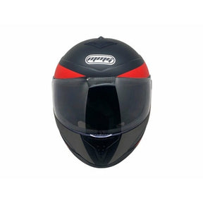 Full Face MMG Helmet. Model Gliss. Color: MATTE BLACK/RED. *DOT APPROVED*